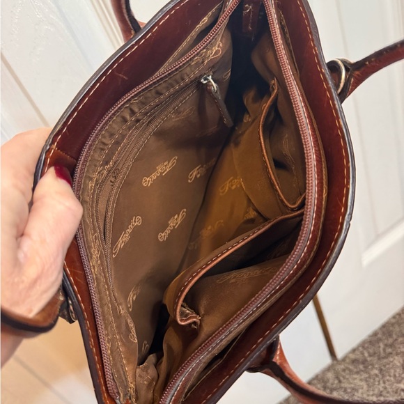 Fossil Very Well Loved Classic Shoulder Leather Tote Bag Cognac Double Straps - Picture 16 of 16